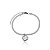 Pulseira modelo fita com pingente de coração- aço inox - Imagem 2