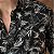 Camisa Manga Curta Estampada Floral Preta - Imagem 3