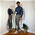 Calça Easy Way Slim com Elástico no Cós Xadrez - Imagem 1