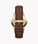 Relógio Empório Armani Masculino - Minimalist Dourado de Couro - AR11610B1.C1NX - Imagem 3