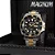 Relógio Magnum Masculino - Bicolor com Fundo Preto - MA35075P - Imagem 4