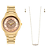 Relógio Condor Feminino KIT-Dourado com Glitter no Mostrador - CO2039ANS-K4T - Imagem 1