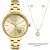 Relógio Condor Feminino KIT - Dourado com Mostrador Bege Coração - COPC21AEEG-K4D - Imagem 2