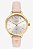 Relógio Condor Feminino KIT - Dourado com Pulseira de Couro Rosa Claro - CO2036MVBS-K3D - Imagem 1