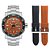 Relógio Orient Poseidon Diver Automático - Prata com Mostrador Laranja - Acompanha 2 Pulseiras - F49SS014.O1SX - Imagem 1