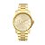 Relógio Feminino Euro Multiglow - Dourado com Fundo Bege - Imagem 1