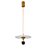 PEDENTE LED SOWA 10W 3000K PRETO E DOURADO - Imagem 1
