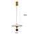 PEDENTE LED SOWA 10W 3000K PRETO E DOURADO - Imagem 3