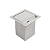 Lixeira de Embutir para Bancada 4L Inox 304 com Tampa Escovada - Imagem 1