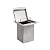 Lixeira de Embutir para Bancada 4L Inox 304 com Tampa Escovada - Imagem 2