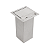 Lixeira de Embutir para Bancada 5L Inox 304 com Tampa Escovada - Imagem 1