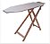 Tabua De Passar Roupas Madeira Resistente Capa Metal 30 CM - Imagem 1