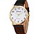 Relogio Masculino Pulseira Em Couro Estilo Social Geneva* - Imagem 2