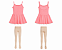 KIT KIDS – Vestido Lily Salmão + Meia-Calça Conversível Salmão Clara - Imagem 1