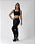 Calça Legging Gargô Fitness - Preto com detalhes Cinza - SEAMLESS - Imagem 3