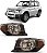 FAROL DIANTEIRO MASCARA NEGRA PAJERO TR4 IO 1999 2000 2001 2002 2003 2004 2005 2006 - Imagem 1