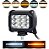 BARRA DE LED 12V-60V 36W 10CM BICOLOR BRANCO LARANJA STROBO CAMINHAO BARCO JEEPE 4X4 TRATOR OFF ROAD - Imagem 1