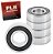 KIT 05 ROLAMENTOS ESFERAS 6305-2RS DDU VEDAÇÃO AÇO E BORRACHA MEDIDA 25x62x17 - Imagem 1