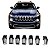 KIT 07 UND GRADE CROMADA PARACHOQUE DIANTEIRO JEEP CHEROKEE 2014 2015 2016 - Imagem 1