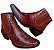 Bota Country Texana Masculina Couro Legitimo De Boi Desenho Anaconda Botina Vaquejada Rodeio Cavalgada Marca Campolina - Imagem 2
