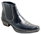 Bota Country Cowboy Vaquejada Cavalgada Masculina Cor Preto Preta Botina Couro Legitimo Original Solado Borracha Salto Carrapeta Costurado 3331 Marca Campolina - Imagem 1