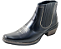 Bota Country Cowboy Vaquejada Cavalgada Masculina Cor Preto Preta Botina Couro Legitimo Original Solado Borracha Salto Carrapeta Costurado 3331 Marca Campolina - Imagem 4