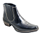 Bota Country Cowboy Vaquejada Cavalgada Masculina Cor Preto Preta Botina Couro Legitimo Original Solado Borracha Salto Carrapeta Costurado 3331 Marca Campolina - Imagem 5