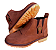 Bota Masculina Casual Em Couro Nobuck Legitimo Original Cor Marrom Claro Solado Borracha Latex Costurado Botina Para Trilha Mato Fazenda Sitio Dia a Dia Cidade Botinha Forrada Confortavel - Imagem 2