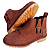Bota Masculina Casual Em Couro Nobuck Legitimo Original Cor Marrom Claro Solado Borracha Latex Costurado Botina Para Trilha Mato Fazenda Sitio Dia a Dia Cidade Botinha Forrada Confortavel - Imagem 4