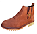 Bota Masculina Casual Em Couro Nobuck Legitimo Original Cor Marrom Claro Solado Borracha Latex Costurado Botina Para Trilha Mato Fazenda Sitio Dia a Dia Cidade Botinha Forrada Confortavel - Imagem 3