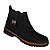 Bota Masculina Casual Estilo Coturno Sem Cadarço Em Couro Nobuck Legitimo Original Cor Preto Preta Solado Borracha Latex Costurado Botina Para Trilha Mato Fazenda Sitio Dia a Dia Cidade Botinha Forrada Confortavel Referencia 1080 Marca Campoli - Imagem 1