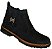 Bota Masculina Casual Estilo Coturno Sem Cadarço Em Couro Nobuck Legitimo Original Cor Preto Preta Solado Borracha Latex Costurado Botina Para Trilha Mato Fazenda Sitio Dia a Dia Cidade Botinha Forrada Confortavel Referencia 1080 Marca Campoli - Imagem 4