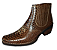 Bota Country Cowboy Vaquejada Cavalgada Masculina Cor Marrom Anaconda Couro Boi Vaca Legitimo Original Solado Borracha Costurado Botinha Social Marca Campolina - Imagem 2
