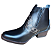 Bota Country Masculina Feminina Unissex Com Ziper Fecho Cor Preto Preta Cowboy Vaquejada Cavalgada Rodeio Em Couro Vaqueta Legitimo Original Marca Campolina Salto Carrapeta Solado Em Borracha Costurado botinha Forrada Referencia 3636 - Imagem 2