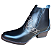 Bota Country Masculina Feminina Unissex Com Ziper Fecho Cor Preto Preta Cowboy Vaquejada Cavalgada Rodeio Em Couro Vaqueta Legitimo Original Marca Campolina Salto Carrapeta Solado Em Borracha Costurado botinha Forrada Referencia 3636 - Imagem 4
