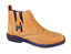 Bota Botina Masculina Casual Cor Amarelo Castor Couro Nobuck Legitimo Original Solado Borracha Costurado Botinha Country Resistente Forte Referencia 1020 Marca Campolina - Imagem 1