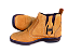 Bota Masculina Casual Social Cor Amarelo Castor Botina Couro Nobuck Legitimo Original Sapato Solado Borracha Costurado Botinha Country Resistente Forte Referencia 1020 Marca Campolina - Imagem 4
