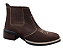 Bota Texana Country Cowboy Vaquejada Cavalgada Masculina Cor Marrom Café Couro Nobuck Legitimo Original Solado Bico Quadrado Costurado Botinha Social Resistente Forte Referencia 3041 Marca Campolina - Imagem 5