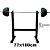 Cavalete Suporte Para Barra Fixa Supino Academia 77x100 Reforçado Taurofitness - Imagem 1