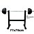 Cavalete Suporte Para Barra Fixa Supino Academia 77x70 Reforçado Taurofitness - Imagem 1