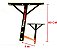 Barra Fixa Profissional De Teto 1 M X 50 Cm Taurofitness - Imagem 2