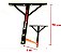 Barra Fixa Profissional De Teto 1 M X 70 Cm Taurofitness - Imagem 2