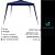 Tenda Gazebo Tubular 3m x 3m Polietileno Azul Bel - Imagem 2