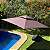 Ombrelone guarda sol lateral 3x3 Monte Carlo base 150 litros - Imagem 4