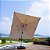 Ombrelone Guarda Sol Lateral 3x3m Aluminio Led Solar Premium Bege - Imagem 2