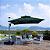 Ombrelone Guarda Sol Lateral 3x3m Aluminio Led Solar Premium Verde-escuro Lisa - Imagem 1