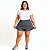 Shorts Saia Plus Size Liso Fitness Suplex Dry - Imagem 2