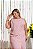 Conjunto Rubi Feminino Plus Size Camiseta e Saia envelopado Casual Elegante - Imagem 1