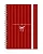 Caderno A5 Florart Listrado Vermelho - Imagem 1