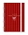 Planner 2026 Florart Listrado Vermelho - Imagem 1